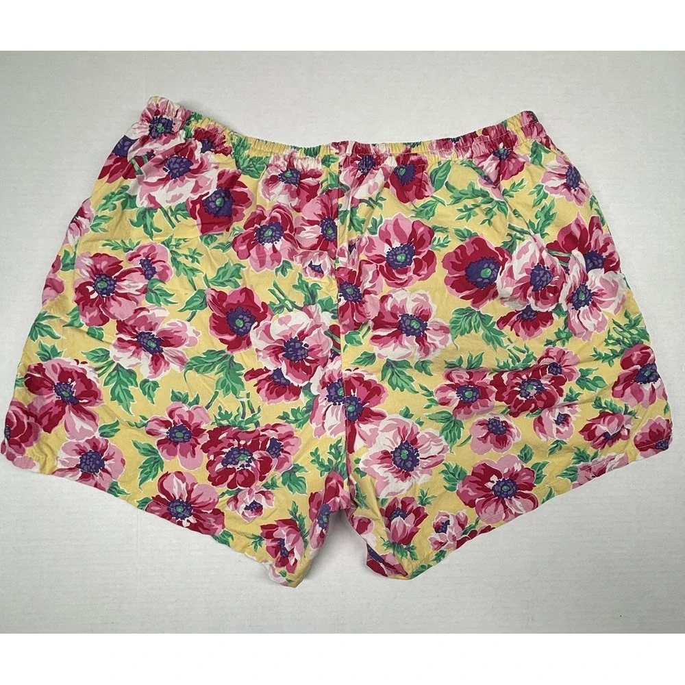 VTG Polo Ralph Lauren Mens XL Swim Trunks Floral Cotton Shorts Beach Romantic EC